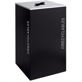Ex-Cell Kaiser RC-KD36-R BT-PBG Black Tie Kaleidoscope Pebble Black Gloss Square 36 Gallon Recyclables Receptacle Ex-Cell Kaiser RC-KD36-R BT-PBG Black Tie Kaleidoscope Pebble Black Gloss Square 36 Gallon Recyclables Receptacle