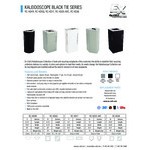 Ex-Cell Kaiser RC-KD36-R BT-PBG Black Tie Kaleidoscope Pebble Black Gloss Square 36 Gallon Recyclables Receptacle