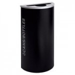 Ex-Cell Kaiser RC-KD36-R BT-PBG Black Tie Kaleidoscope Pebble Black Gloss Square 36 Gallon Recyclables Receptacle