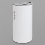 Ex-Cell Kaiser RC-KD36-R BT-PBG Black Tie Kaleidoscope Pebble Black Gloss Square 36 Gallon Recyclables Receptacle