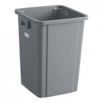 Lavex 16 Gallon Blue Slim Rectangular Recycle Bin with Bottle / Can Lid Lavex 16 Gallon Blue Slim Rectangular Recycle Bin with Bottle / Can Lid