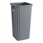 Lavex 16 Gallon Blue Slim Rectangular Recycle Bin with Bottle / Can Lid Lavex 16 Gallon Blue Slim Rectangular Recycle Bin with Bottle / Can Lid