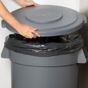 Carlisle 84103323 Bronco 32 Gallon Gray Flat Round Trash Can Lid Carlisle 84103323 Bronco 32 Gallon Gray Flat Round Trash Can Lid