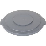Carlisle 84103323 Bronco 32 Gallon Gray Flat Round Trash Can Lid