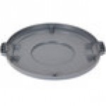 Carlisle 84103323 Bronco 32 Gallon Gray Flat Round Trash Can Lid