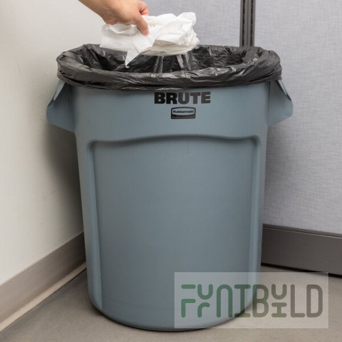 Rubbermaid® FG262000GRAY BRUTE 20 Gallon Gray Round Trash Can