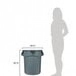 Rubbermaid® FG262000GRAY BRUTE 20 Gallon Gray Round Trash Can