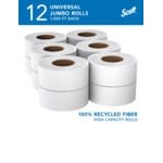 Scott® Essential 1,000' 100% Recycled 2-Ply Jumbo Toilet Paper Roll with 8