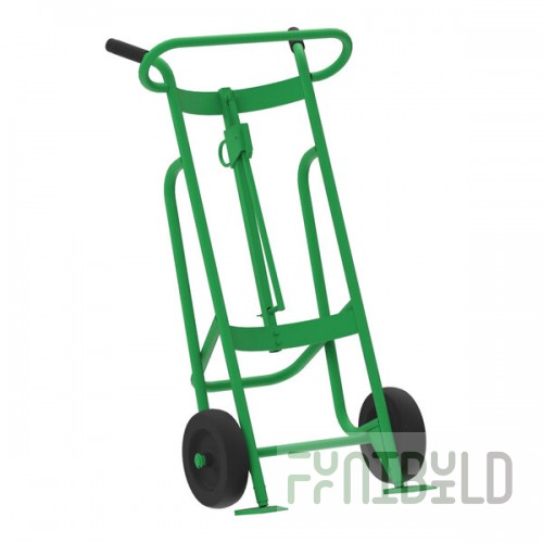 Valley Craft 1,000 lb. 2-Wheel Steel Drum Truck with Mold-On Rubber Wheels F81895A3