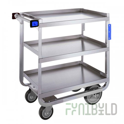 Lakeside 759 Heavy Duty Stainless Steel 3 Shelf Utility Cart - 22 3/8