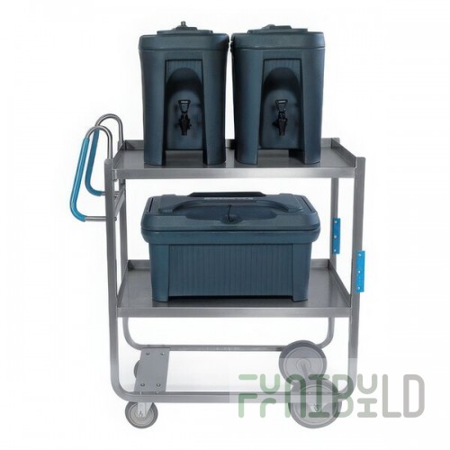 Lakeside 5920 Stainless Steel Two Shelf Ergo-One System Utility Cart - 41 3/8
