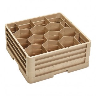 Vollrath CR18JJJ Traex® Rack Max 12 Compartment Beige Full-Size Closed Wall 7 7/8