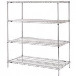 Metro 5N557C Super Erecta Chrome Wire Stationary Starter Shelving Unit - 24 Metro 5N557C Super Erecta Chrome Wire Stationary Starter Shelving Unit - 24