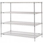 Metro 5N557C Super Erecta Chrome Wire Stationary Starter Shelving Unit - 24 Metro 5N557C Super Erecta Chrome Wire Stationary Starter Shelving Unit - 24