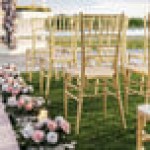 Lancaster Table & Seating Steel Reinforced Heavy-Duty Gold Resin Chiavari Chair