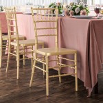 Lancaster Table & Seating Steel Reinforced Heavy-Duty Gold Resin Chiavari Chair