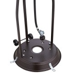 Backyard Pro Courtyard Series PH1BZ Bronze Portable Propane Outdoor Patio Heater - 47,000 BTU