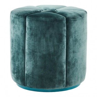 QA Group Green Suede Fabric Modular Flower Pouf / Ottoman QA Group Green Suede Fabric Modular Flower Pouf / Ottoman