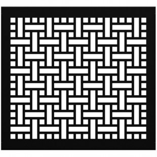 SelectSpace 3' Stock Black Square Weave Pattern Partition Panel