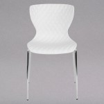 Flash Furniture LF-7-07C-WH-GG Lowell Contemporary White Plastic Stackable Chair