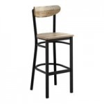 Lancaster Table & Seating Boomerang Black Finish Chair with Driftwood Seat and Back - Unassembled Lancaster Table & Seating Boomerang Black Finish Chair with Driftwood Seat and Back - Unassembled