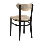 Lancaster Table & Seating Boomerang Black Finish Chair with Driftwood Seat and Back - Unassembled Lancaster Table & Seating Boomerang Black Finish Chair with Driftwood Seat and Back - Unassembled