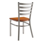 Lancaster Table & Seating Clear Coat Finish Ladder Back Chair with Antique Walnut Wood Seat - Detached Seat Lancaster Table & Seating Clear Coat Finish Ladder Back Chair with Antique Walnut Wood Seat - Detached Seat