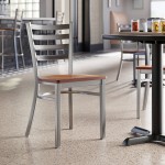 Lancaster Table & Seating Clear Coat Finish Ladder Back Chair with Antique Walnut Wood Seat - Detached Seat Lancaster Table & Seating Clear Coat Finish Ladder Back Chair with Antique Walnut Wood Seat - Detached Seat
