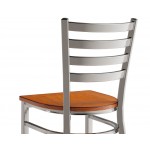 Lancaster Table & Seating Clear Coat Finish Ladder Back Chair with Antique Walnut Wood Seat - Detached Seat Lancaster Table & Seating Clear Coat Finish Ladder Back Chair with Antique Walnut Wood Seat - Detached Seat
