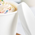 Choice 1/2 Gallon White Paper Frozen Yogurt / Food Cup with Paper Lid - 100/Case