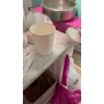 Choice 1/2 Gallon White Paper Frozen Yogurt / Food Cup with Paper Lid - 100/Case
