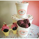 Choice 1/2 Gallon White Paper Frozen Yogurt / Food Cup with Paper Lid - 100/Case