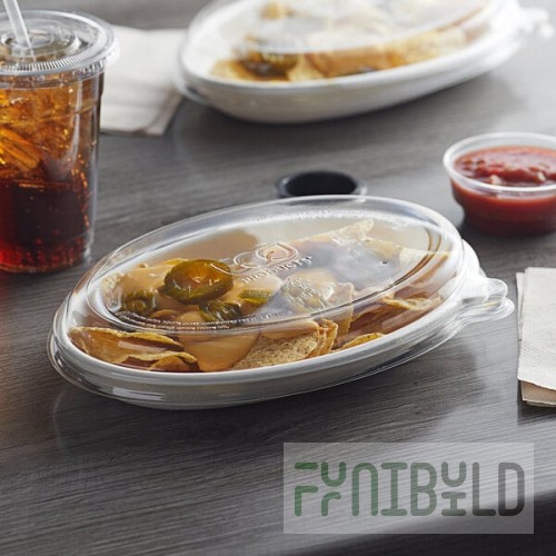 Eco-Products EP-SCV32LID-R WorldView 24-32 oz. 100% Recycled Content Oval Lid - 50/Pack
