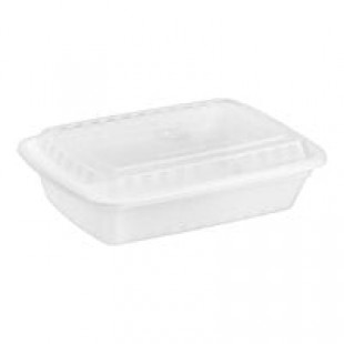 Pactiv Newspring NC868 28 oz. White VERSAtainer Rectangular Microwavable Container with Lid - 150/Case Pactiv Newspring NC868 28 oz. White VERSAtainer Rectangular Microwavable Container with Lid - 150/Case