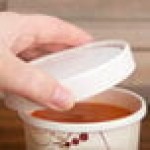 Solo KHSB8A-J8000 Symphony Print 8 oz. Double Poly-Paper Soup / Hot Food Cup with Vented Paper Lid - 250/Case