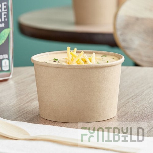 Choice 12 oz. Kraft Poly-Coated Paper Food Cup - 1,000/Case