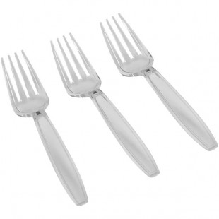 Fineline Flairware Heavy Weight Clear Fork - 1,000/Case Fineline Flairware Heavy Weight Clear Fork - 1,000/Case