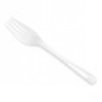 World Centric PLA Fork Refill Sleeve for World Centric Touchless Cutlery Dispenser - 100/Pack
