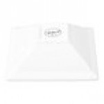 Libbey Slate 5.5 oz. Ultra Bright White Wide Rim Square Porcelain Fruit Bowl - Sample