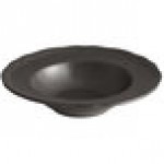Acopa Condesa 11 oz. Matte Finish Armor Gray Scalloped Wide Rim Porcelain Bowl - Sample