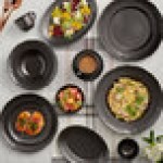 Acopa Condesa 11 oz. Matte Finish Armor Gray Scalloped Wide Rim Porcelain Bowl - Sample
