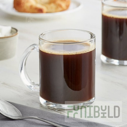 Acopa 12 oz. Clear Glass Coffee Mug - Sample