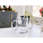 Acopa 12 oz. Clear Glass Coffee Mug - Sample
