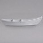 G.E.T. Enterprises BT320-MOD-MW Bugambilia 3.6 Qt. Smooth MOD Finish Marble White Granite Resin-Coated Aluminum Deep Boat with Dividers