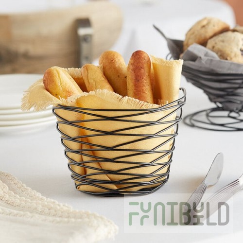 American Metalcraft FRUB9 Black Birdnest Basket - 7