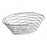 American Metalcraft FRUC16 Chrome Oval Birdnest Basket - 9