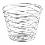 American Metalcraft FRUC16 Chrome Oval Birdnest Basket - 9