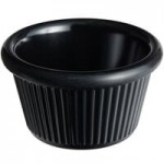 Acopa 2 oz. Black Smooth Melamine Ramekin - 12/Case Acopa 2 oz. Black Smooth Melamine Ramekin - 12/Case
