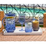 Sophistiplate Traditional 53 oz. Cobalt Blue SAN Plastic Pitcher with Lid - 6/Pack Sophistiplate Traditional 53 oz. Cobalt Blue SAN Plastic Pitcher with Lid - 6/Pack