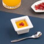 Ariane Miniature 1.33 oz. Ivory Square Wide Rim Porcelain Deep Bowl - 18/Case Ariane Miniature 1.33 oz. Ivory Square Wide Rim Porcelain Deep Bowl - 18/Case